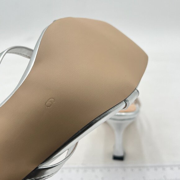 YDN Women's Square Open Toe Sandal Slides Kitten Heel Slip on Flip Flops Stilett - Picture 6 of 8